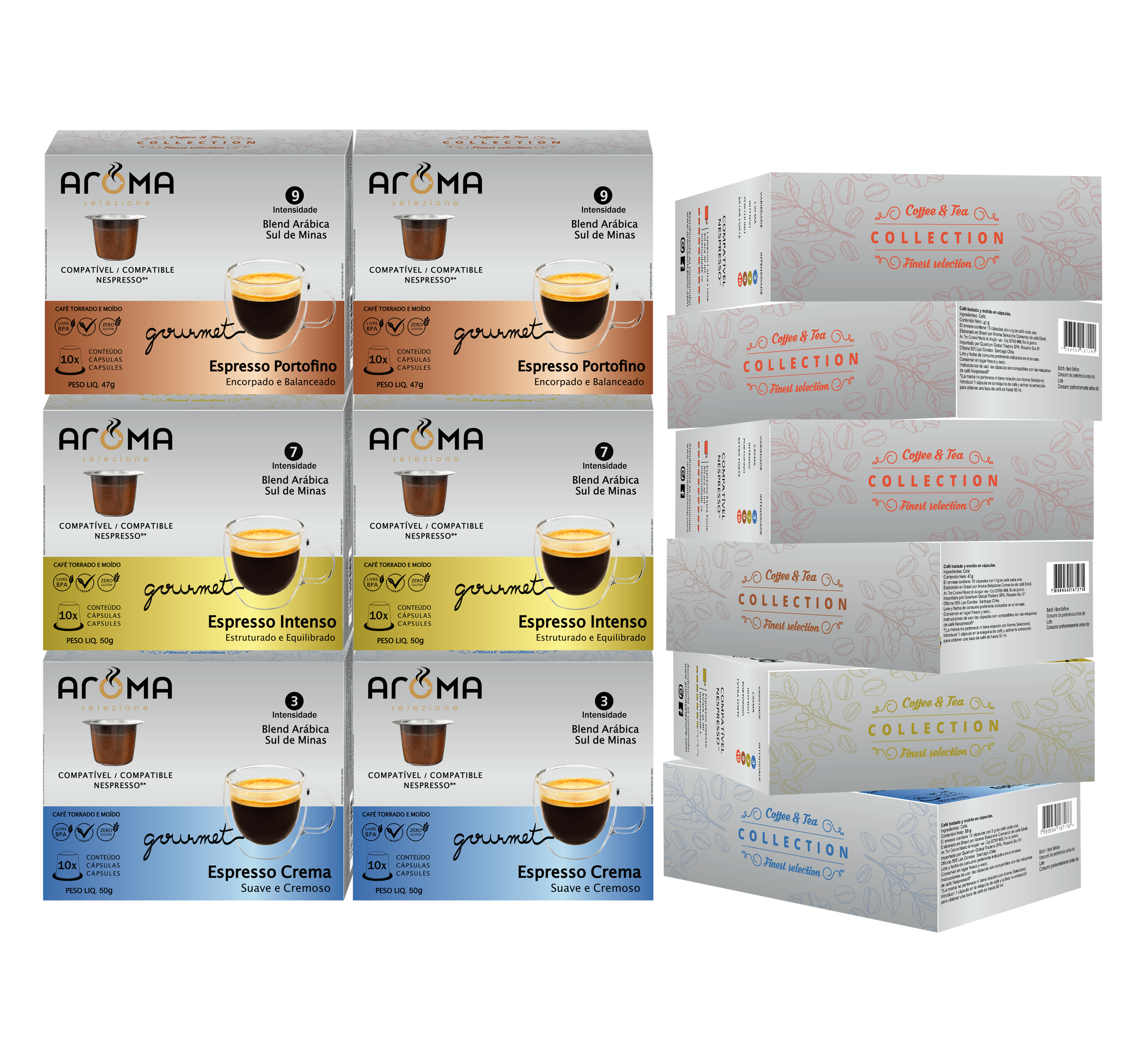 Kit Espresso Gourmet 120 cápsulas para Nespresso ®*