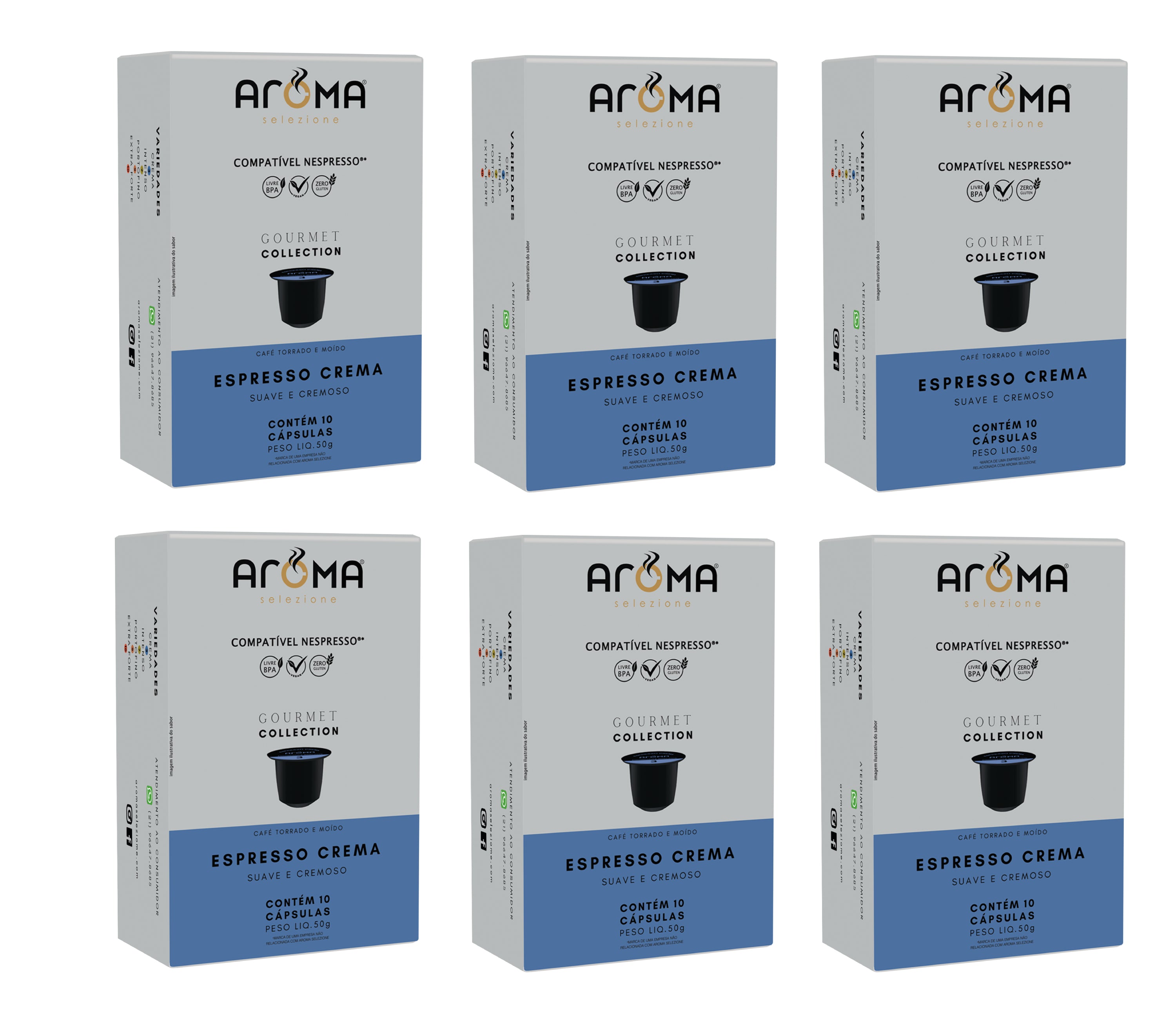 Kit Espresso Crema 60 cápsulas para Nespresso ®*