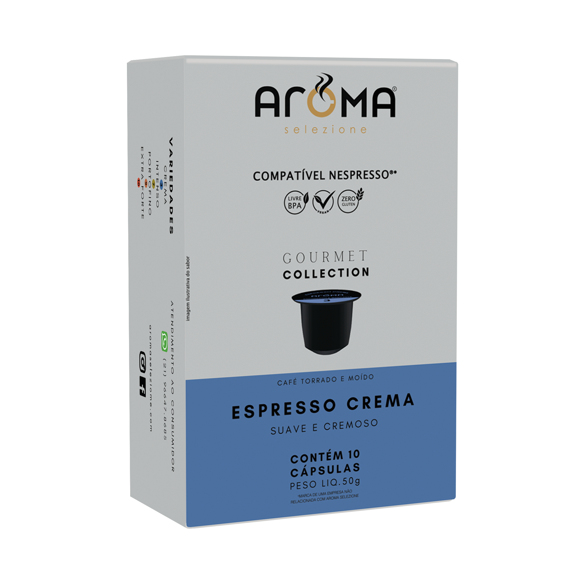Caixa com 10 cápsulas para Nespresso ®* - Espresso crema