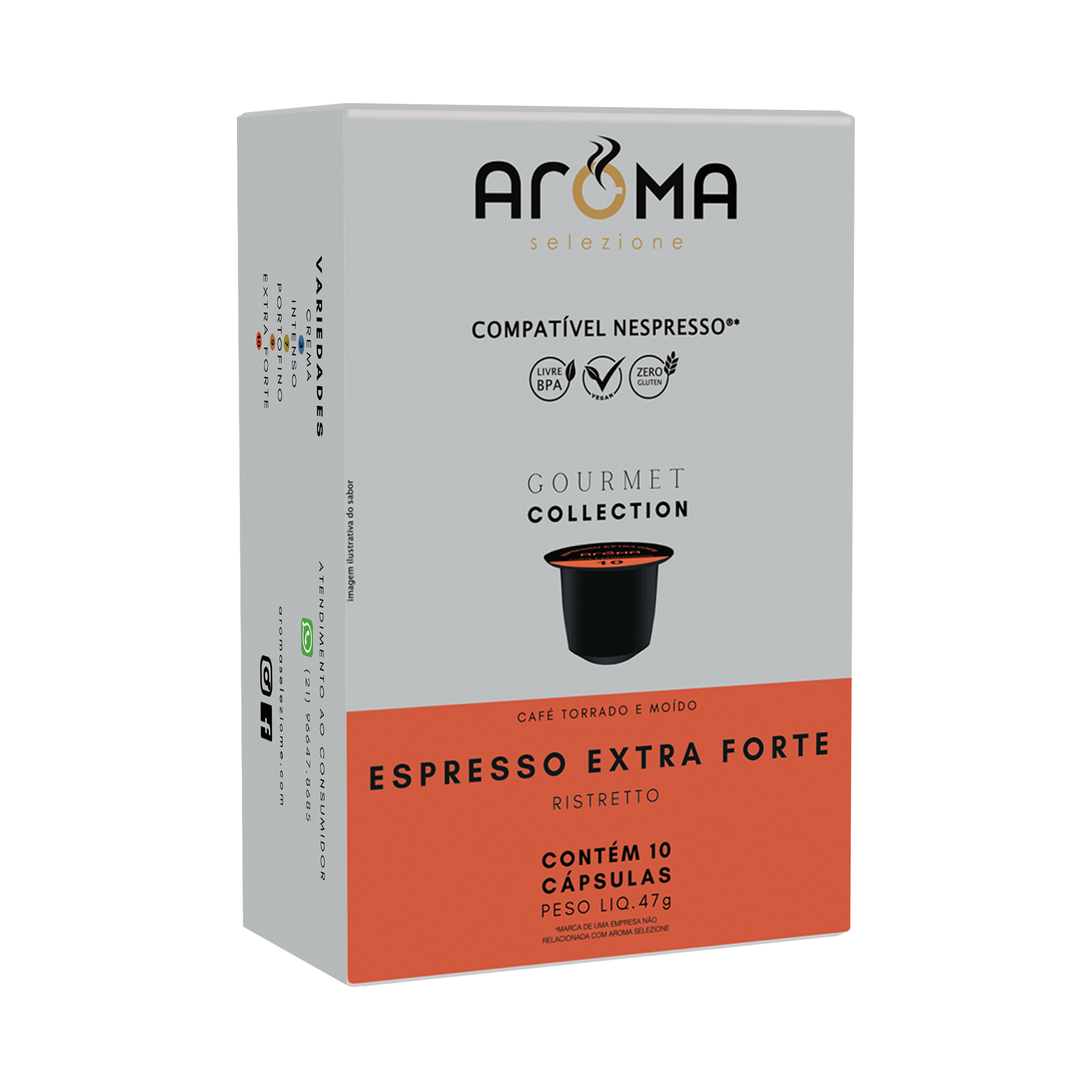 Caixa com 10 cápsulas para Nespresso ®*- Espresso Extra Forte