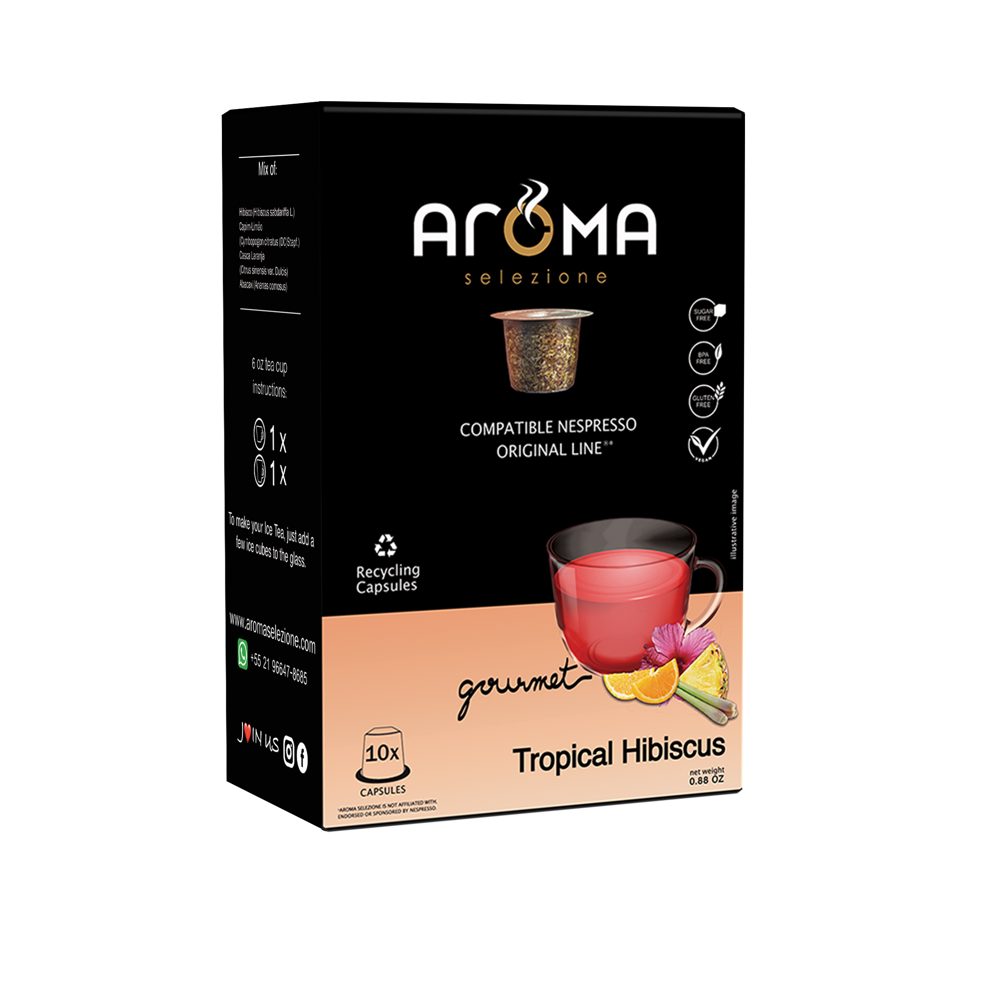 Caixa com 10 Cápsulas Para Nespresso ®* - Hibisco Tropical