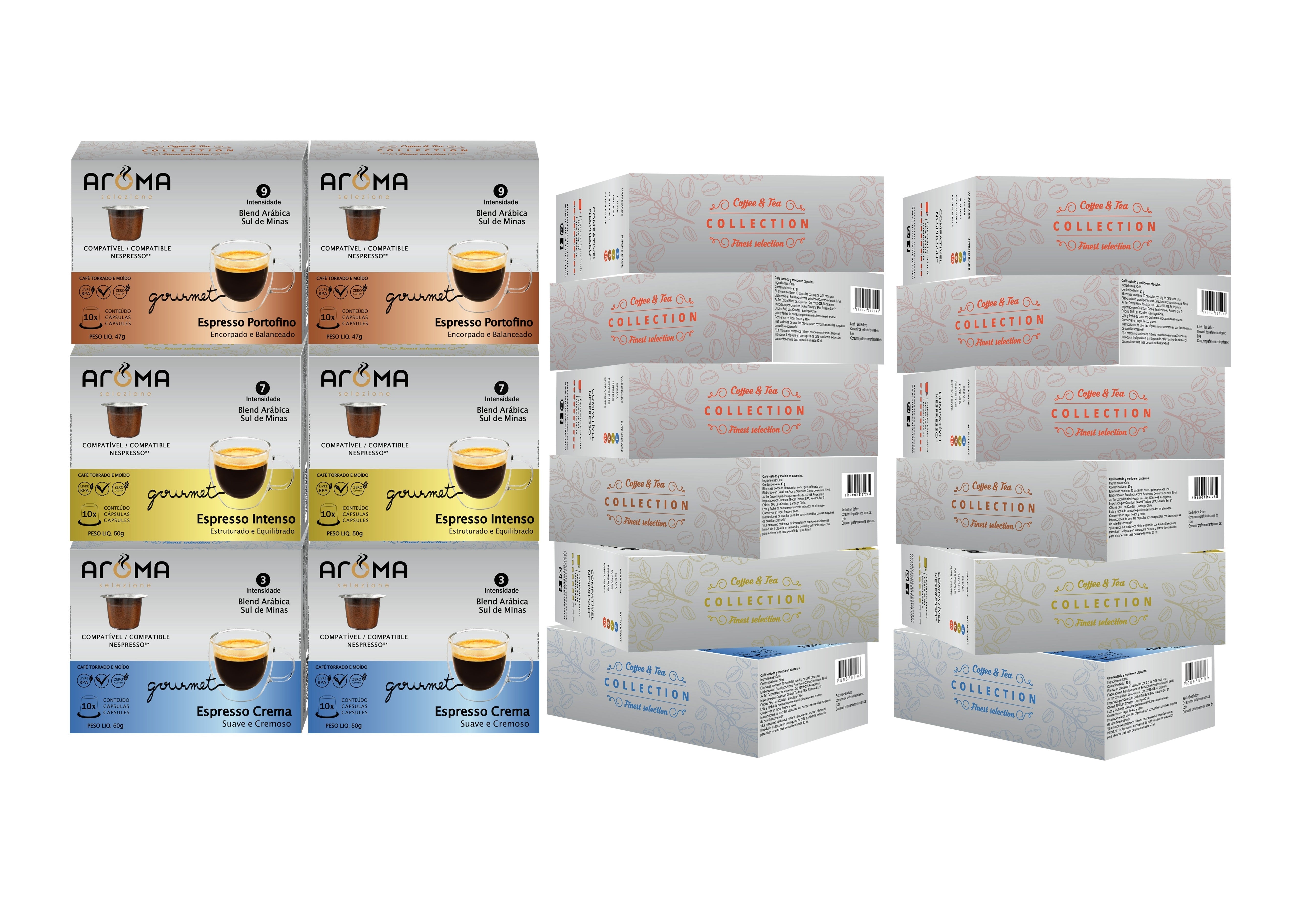Kit Espresso Gourmet 180 cápsulas para Nespresso ®*