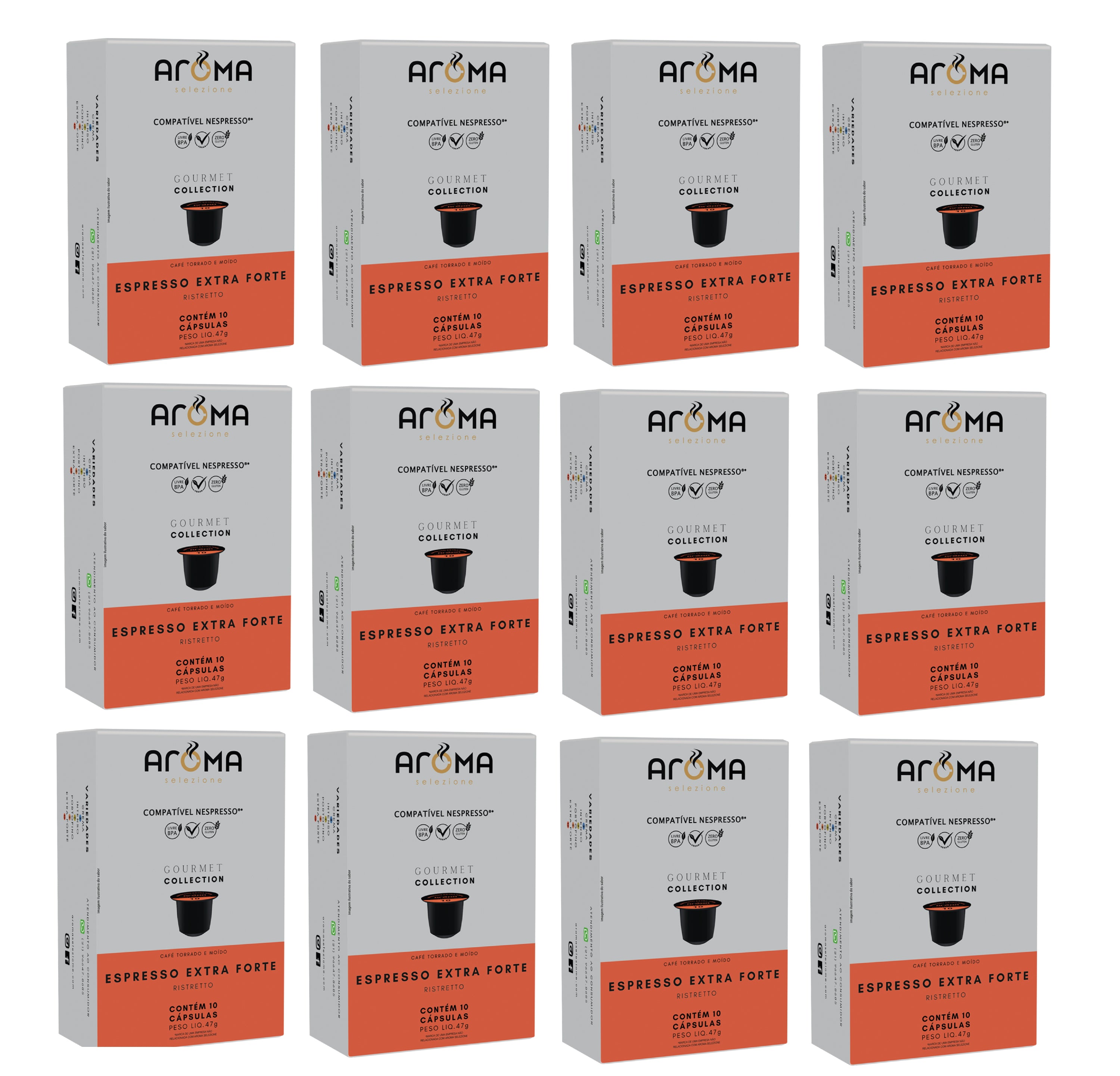 Kit Espresso Extra Forte 120 cápsulas para Nespresso ®*